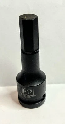 Pittsburgh Impact  Hex Bit Socke - H 12 -  12 mm x 1/2" -Free USA Shipping - Image 1 of 2