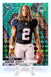 Ashton Jeanty 2025 Panini Mosaico Fútbol Verde Reactivo Novato Casi Nuevo RC #287 - Imagen 1 de 2