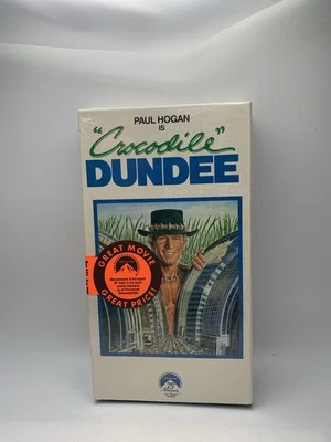 Crocodile Dundee VHS 1989 Factory Sealed Paramount Rare Waterfall Watermarks - Image 1 of 4