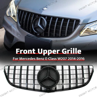 Black Front Grille For Mercedes Benz E-Class W207 2014-2016 E250 E350 E400 E500 Foto 1 de 4