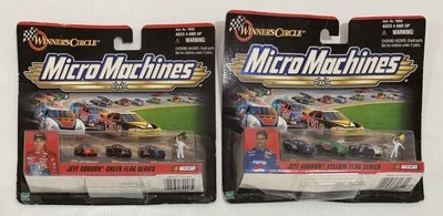 Micro Machines Winner's Circle Jeff Gordon Green & Yellow Flag Series 3 Car Set - Image 1 of 4