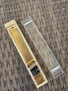 18mm NOS Vintage Maruman Gold Plated Twist O Flex Stretch Watch Band Bracelet - Picture 1 of 7