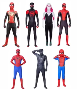 Spider Man Jumpsuit Boy Bodysuit Kids Halloween Cosplay Costume PICK SIZE & TYPE - Picture 1 of 8