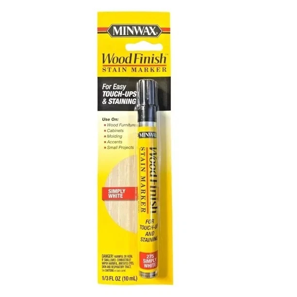 Marcador de manchas con acabado de madera Minwax, simplemente blanco 275, 1/3 fl oz Foto 1 de 1