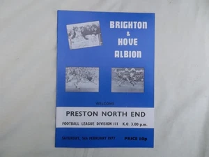 Brighton v Preston 5th February 1977 Division 3 - Picture 1 of 1
