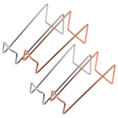  4 Pcs Bottle Organizer for Cabinet Modern Metal Display Rack Holder - Image 1 of 4