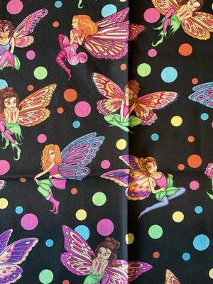 Dan Morris for Michael Miller PIXIES C-1261 Cotton Fabric 23”x 31” Colorful - Image 1 of 4