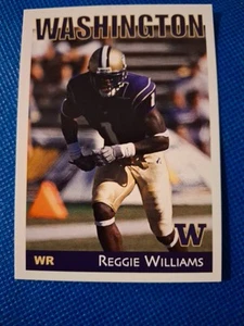 2002 REGGIE WILLIAMS HIGH STEP PRE NFL ROOKIE CARD RC #1 UW HUSKIES WASHINGTON  - Picture 1 of 3