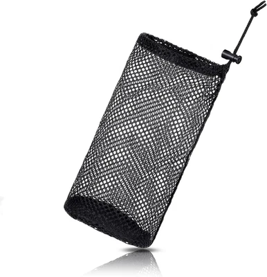 Black Nylon Mesh Golf Ball Bag Pouch 48-56 Balls Drawstring Storage - Image 1 of 4