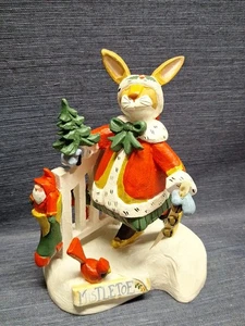 House Of Hatten Four Seasons Winter Mistletoe Bunny 1996 edición limitada  - Imagen 1 de 7