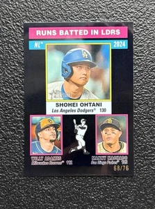 2025 Topps Heritage NL RBI LEADERS Black Chrome #’d /76 SP! *Shohei Ohtani - Picture 1 of 2