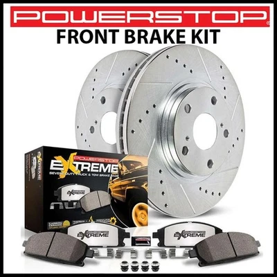 Kit de pastillas de rotor de freno ranuradas para camión PowerStop Z36 Xtreme 2015-2020 GMC Canyon Foto 1 de 4