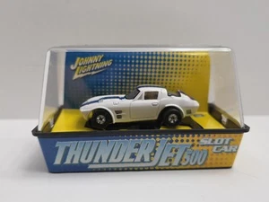 NOS JOHNNY LIGHTNING CORVETTE GRAND SPORT CAR SLOT CAR IN WHITE/BLUE STRIPE HO - Bild 1 von 7