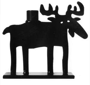 Bengt & Lotta Elch Moose Kerzenhalter schwarz Metall schwedisch nordisch hygge - Bild 1 von 2