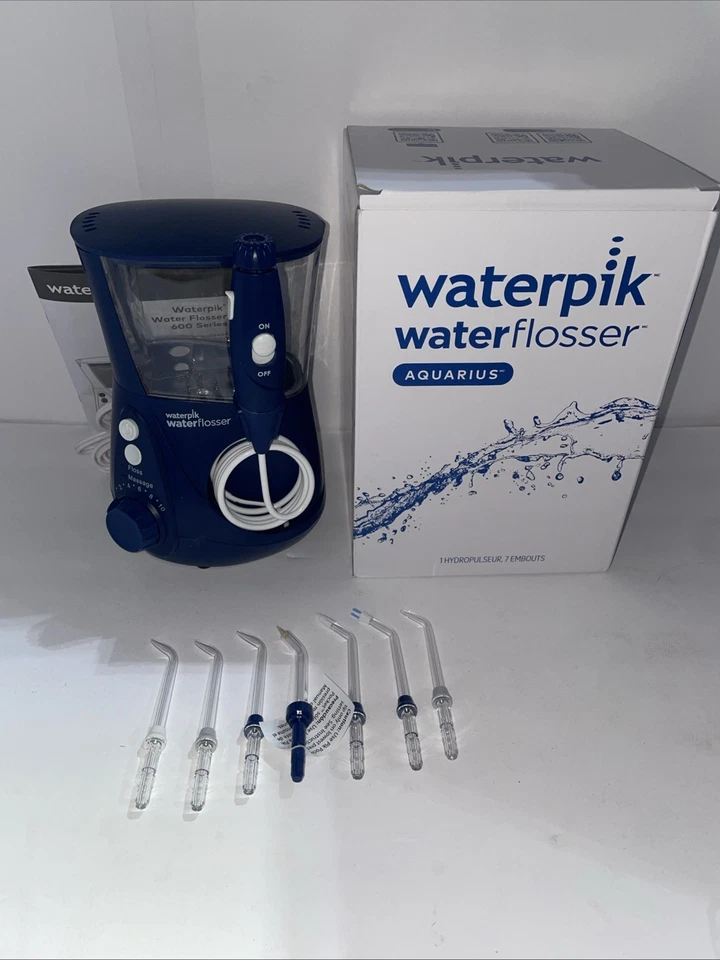 Waterpik Aquarius Hilo de Agua Eléctrico con Cable WP-663CD Azul ¡¡No Sellado!! ¡Leer! Foto 1 de 1