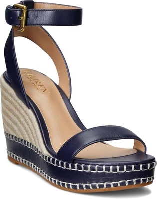 Sandalias de cuña alpargata Lauren Ralph Lauren Hilarie para mujer talla 6,5 azul marino Foto 1 de 4