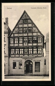 Zerbst, Ansichtskarte, Deutsche Schenke, Markt - Picture 1 of 2