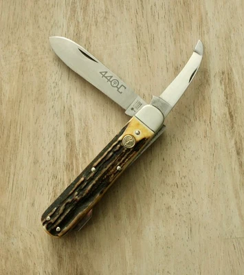 Cuchillo Boker Hunters Duo Ciervo Cerradura Alemania 4.4" Cerrado - Raro Foto 1 de 4