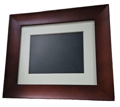 Philips LED Digital Picture Frame Mahogany Wood Tested - Image 1 of 4