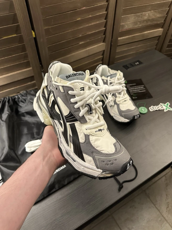 Balenciaga Runner Sneaker - Grey/White/Black - Image 1 of 4