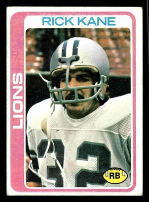 1978 Topps Rick Kane #126 - Detroit Lions - Image 1 of 2