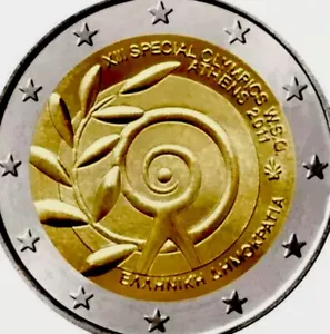 Greece 🇬🇷 Coin 2€ Euro 2011 Commemorative Paralimpics Athens New UNC from Roll - Picture 1 of 4
