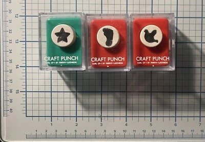 Carl PAPER PUNCH LOT Dove Star Footprint Foot Craft Punch NEW LOW-SHIP - Image 1 of 4