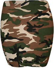 New Women's Ladies Camouflage Army Print midi, mini Size SM -XL