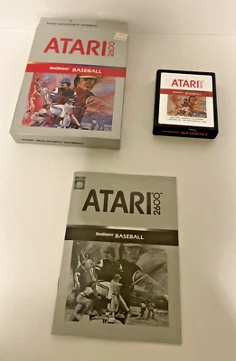 Baseball Atari 2600 Vintage 1982 Complete Manual- Tested - Image 1 of 4