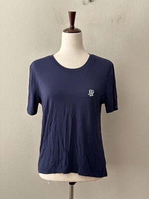 Camiseta Tommy Hilfiger Talla M Manga Corta Cuello Redondo Bordado Logo Dormir Foto 1 de 4