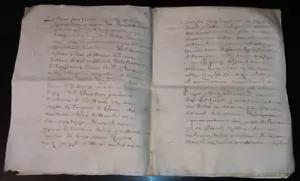 1604 antique parchment document manuscript 17th calligraphy signed 12 pages - Picture 1 of 19