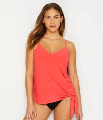 Camiseta de baño Tankini MagicSuit Solid Alex con aros, naranja atardecer, 8  Foto 1 de 4