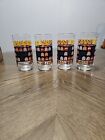 4 Vintage 1980 Midway Bally "Pac-Man" Drinking glasses