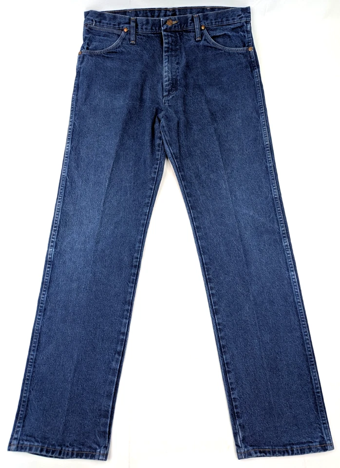 Vtg Wrangler Cowboy Cut Western Jeans, Men 36x34 (True 36x33.5) Blue -  13MWZPW - Image 1 of 4