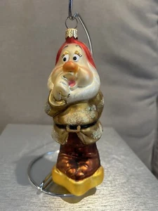 Christopher Radko Disney Snow White and 7 Dwarfs Sneezy Glass Ornament 1997 - Picture 1 of 11