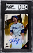 2015 Topps Finest Kris Bryant Rookie Gold Refractor Autograph #/50 Auto SGC 10
