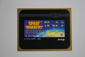 SPACE INVADERS Famicom Nes Vintage AMADA Menko Card/ Sticker from Japan Retro! - Picture 1 of 7
