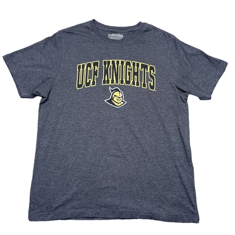 UCF Knights T Shirt Mens Size Large L Gray Short Sleeve Big Logo Central Florida Cover