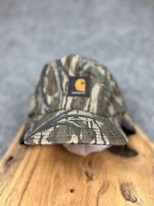 Vintage Carhartt Duck Camouflage Hat Cap One Size Camo Thinsulate Fitted Flap