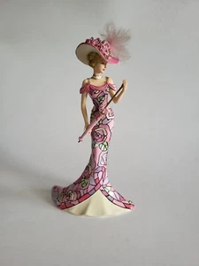 Beautiful Floral Portraits of Hope Figurine "Pink Rose of Hope" 7 Inches - Picture 1 of 5