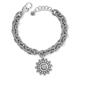 Brighton Pebble Dot Medali Clear Crystal Silver Bracelet Style: JF9071 NWT $82 - Picture 1 of 2