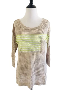 American Eagle Häkel Strick Top Damen Größe S Braun Pullover Pulli Colorblock - Bild 1 von 10