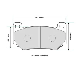 Mintex MRM1802 Brake Pads Fits AP Racing CP7600, CP7606, CP7613 & OE Calipers - Afbeelding 1 van 2