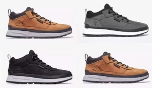 Timberland Hombres Field Trekker Cuero Senderismo Zapatos Botas Trigo Negro Gris - Imagen 1 de 20