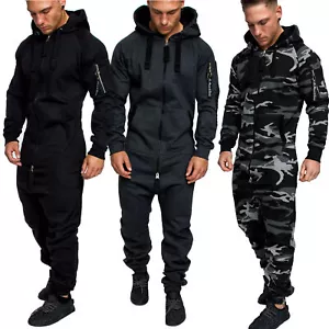 Herren Overall Jumpsuit Jogging Cargo-Style Onesie Sportanzug Camouflage 3006 - Bild 1 von 5