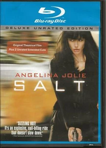 SALT - ANGELINA JOLIE, DELUXE BLU-RAY UNRATED EDITION DVD 2010 RELEASE PRE-OWNED - Picture 1 of 2
