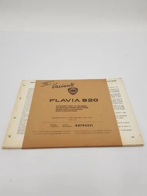Manuale officina Lancia Flavia 820 aggiornamento catalogo dell parti di ricambio - Immagine 1 di 4