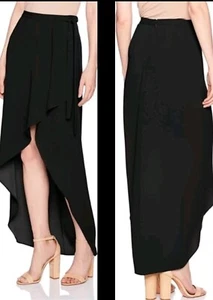 NWT BCBG MAXAZRIA ROXY RUFFLE WRAP SYMMETRICAL MAXI SKIRT SZ S $200 - Picture 1 of 11