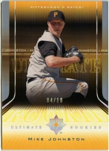 2004 Ultimate Collection Platinum Mike Johnston RC #04/10  *PITTSBURGH PIRATES*