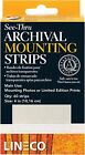 Lineco 4 Inches See-Through Archival Polyester Mounting Strips. Acid-Free, Frami